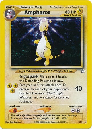Ampharos (1/111) [Neo Genesis Unlimited] Pokemon Single Pokémon  | Multizone: Comics And Games