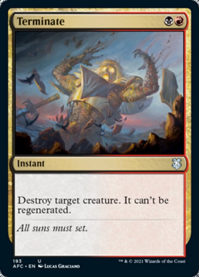Terminate [Dungeons & Dragons: Adventures in the Forgotten Realms Commander] MTG Single Magic: The Gathering  | Multizone: Comics And Games