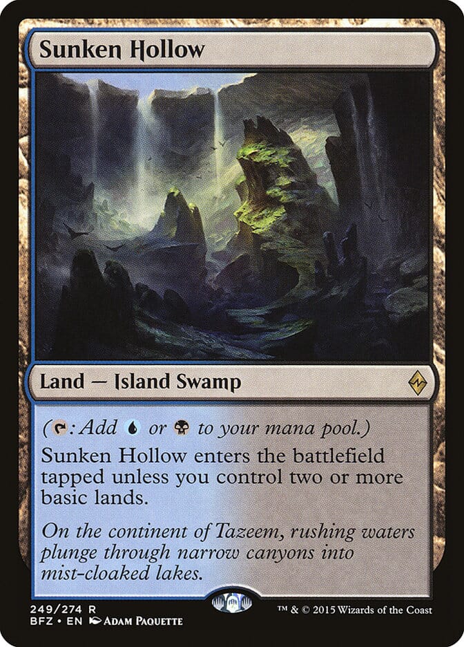 Sunken Hollow [Battle for Zendikar] MTG Single Magic: The Gathering  | Multizone: Comics And Games