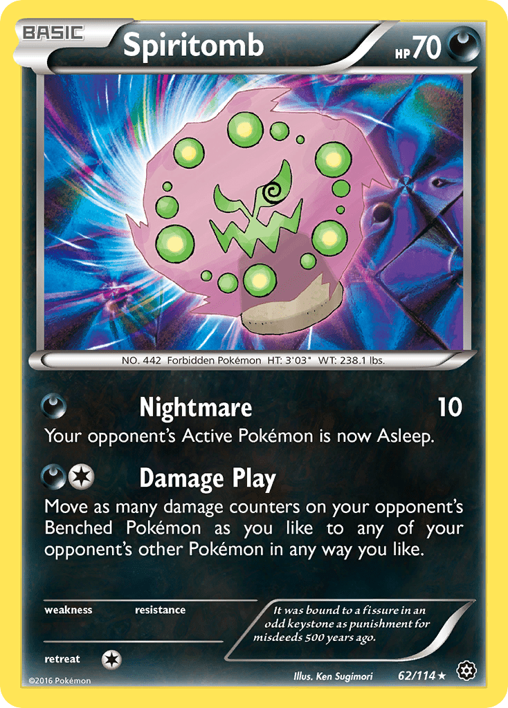Spiritomb (62/114) [XY: Steam Siege] Pokemon Single Pokémon  | Multizone: Comics And Games