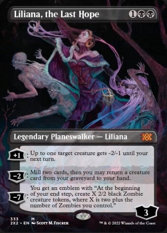 Liliana, the Last Hope (Borderless) [Double Masters 2022] MTG Single Magic: The Gathering  | Multizone: Comics And Games