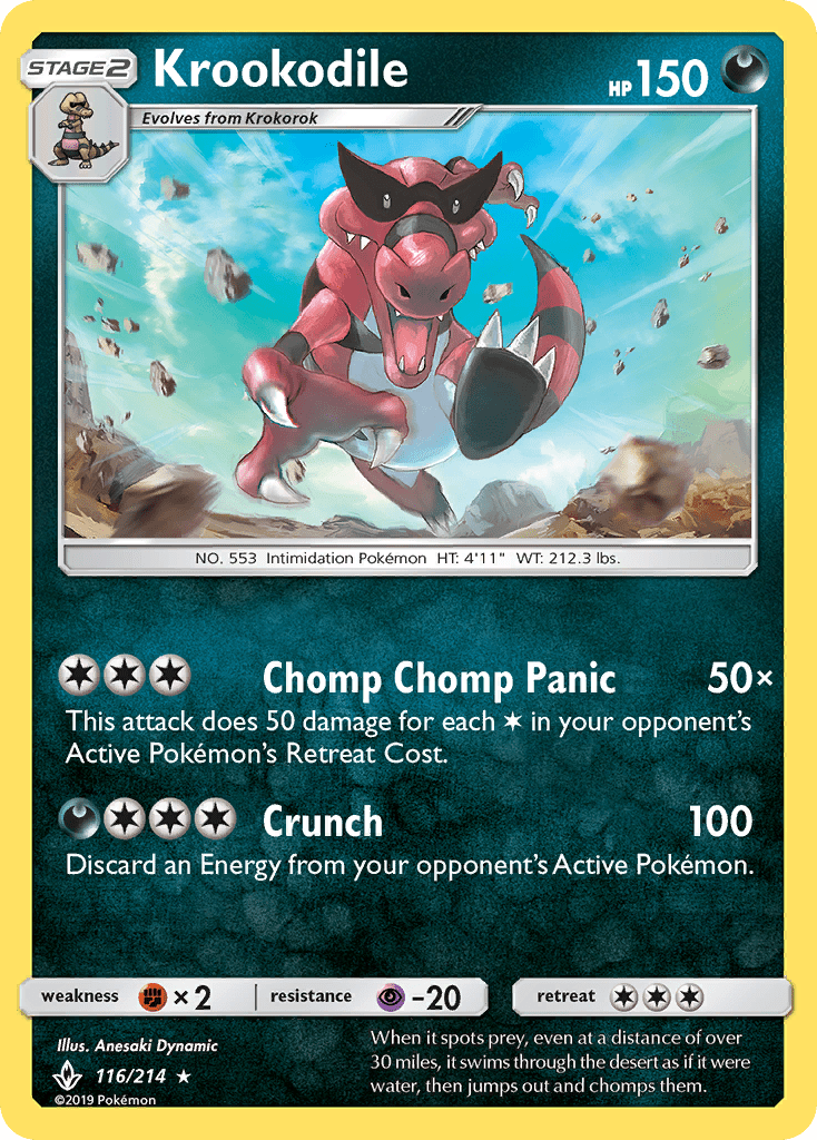 Krookodile (116/214) [Sun & Moon: Unbroken Bonds] Pokemon Single Pokémon  | Multizone: Comics And Games
