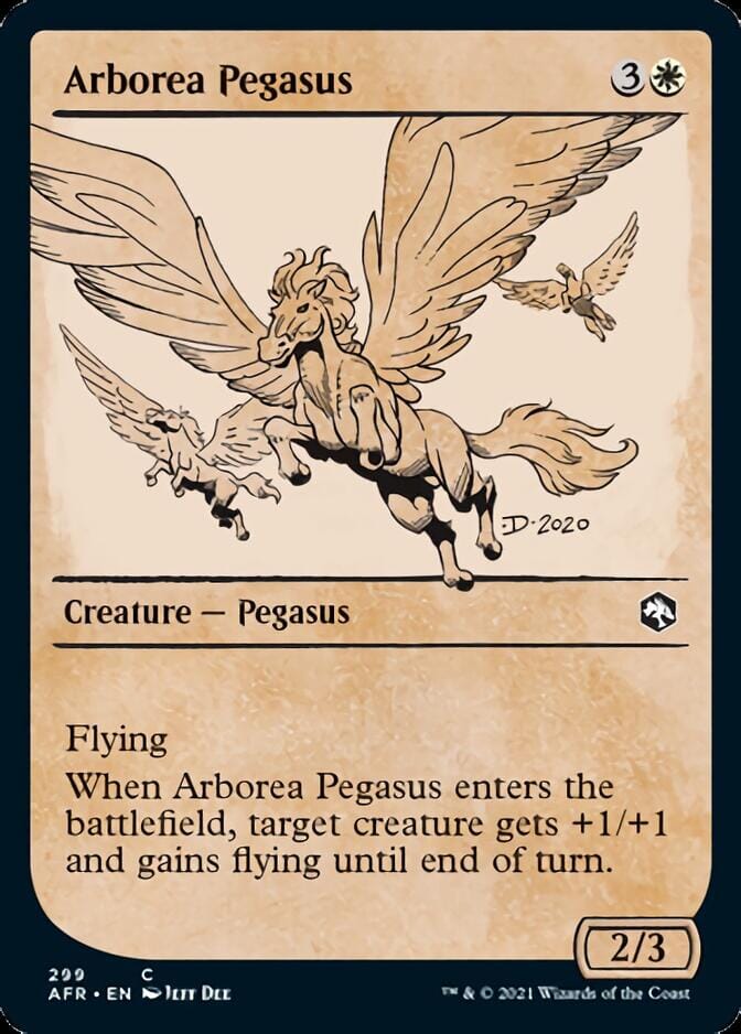 Arborea Pegasus (Showcase) [Dungeons & Dragons: Adventures in the Forgotten Realms] MTG Single Magic: The Gathering  | Multizone: Comics And Games