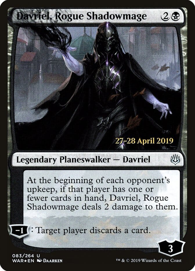 Davriel, Rogue Shadowmage [War of the Spark Prerelease Promos] MTG Single Magic: The Gathering  | Multizone: Comics And Games