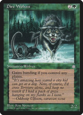 Dire Wolves [Ice Age] MTG Single Magic: The Gathering  | Multizone: Comics And Games