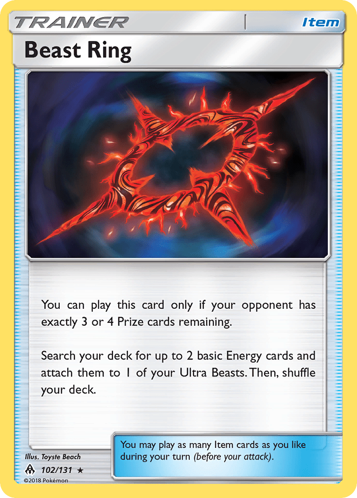 Beast Ring (102/131) [Sun & Moon: Forbidden Light] Pokemon Single Pokémon  | Multizone: Comics And Games