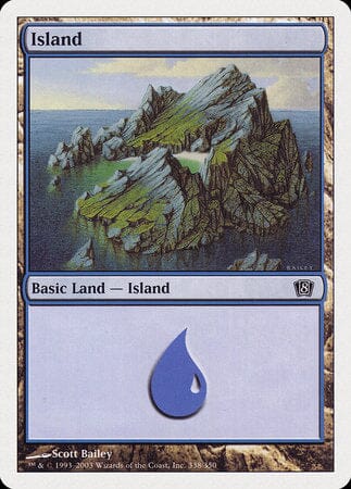 Island (338) [Eighth Edition] MTG Single Magic: The Gathering  | Multizone: Comics And Games