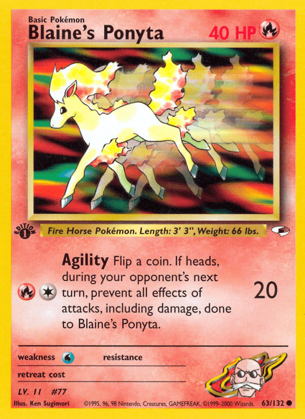 Blaine's Ponyta (63/132) [Gym Heroes 1st Edition] Pokemon Single Pokémon  | Multizone: Comics And Games