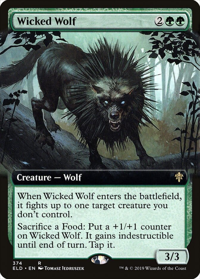 Wicked Wolf (Extended Art) [Throne of Eldraine] MTG Single Magic: The Gathering  | Multizone: Comics And Games