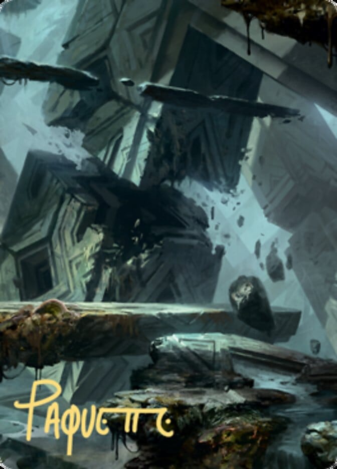 Swamp 3 Art Card (Gold-Stamped Signature) [Zendikar Rising Art Series] MTG Single Magic: The Gathering  | Multizone: Comics And Games