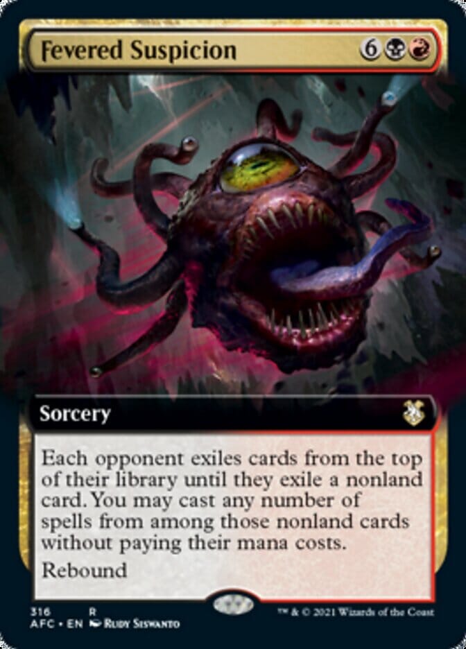 Fevered Suspicion (Extended) [Dungeons & Dragons: Adventures in the Forgotten Realms Commander] MTG Single Magic: The Gathering  | Multizone: Comics And Games