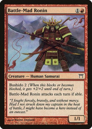 Battle-Mad Ronin [Champions of Kamigawa] MTG Single Magic: The Gathering  | Multizone: Comics And Games