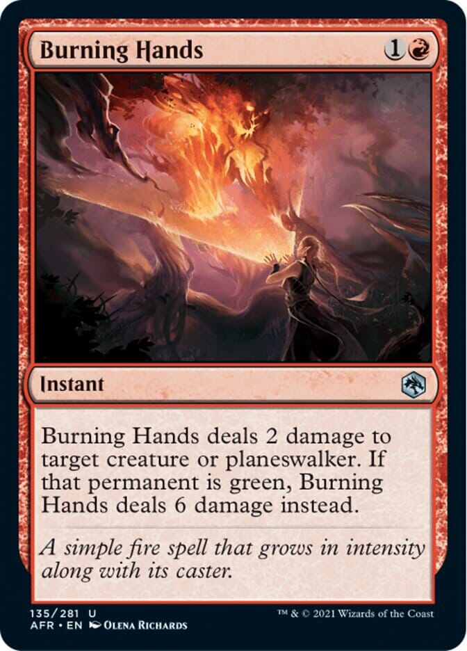 Burning Hands [Dungeons & Dragons: Adventures in the Forgotten Realms] MTG Single Magic: The Gathering  | Multizone: Comics And Games