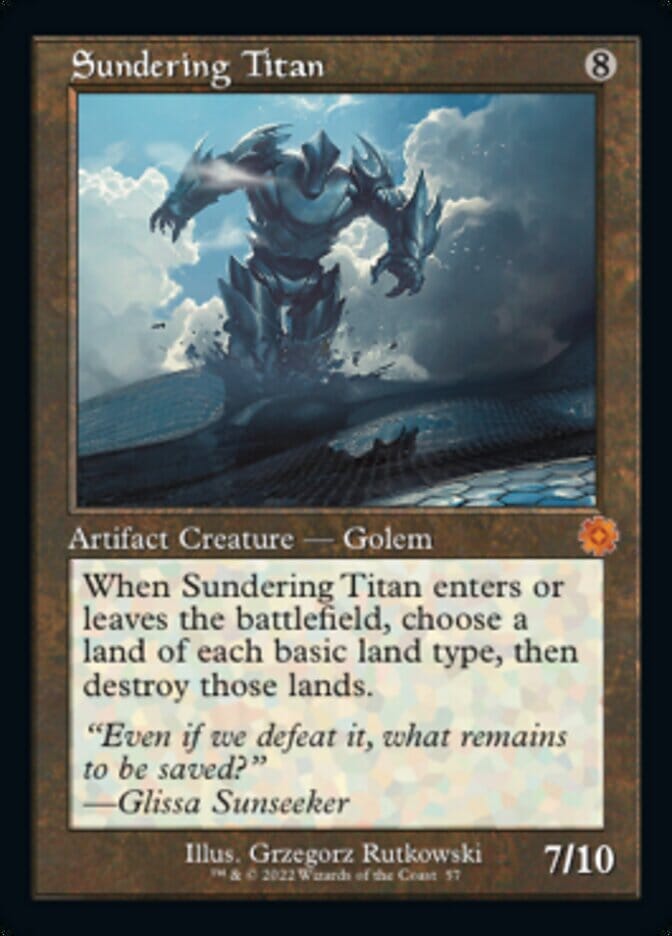 Sundering Titan (Retro) [The Brothers' War Retro Artifacts] MTG Single Magic: The Gathering  | Multizone: Comics And Games