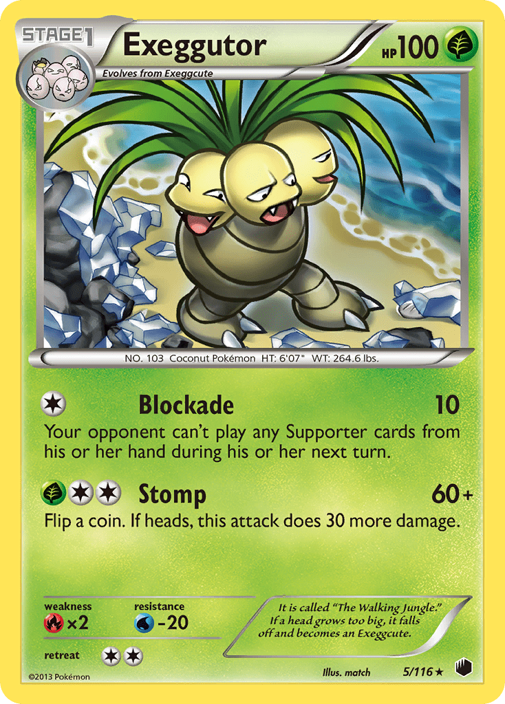 Exeggutor (5/116) [Black & White: Plasma Freeze] Pokemon Single Pokémon  | Multizone: Comics And Games