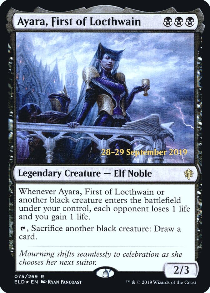 Ayara, First of Locthwain [Throne of Eldraine Prerelease Promos] MTG Single Magic: The Gathering  | Multizone: Comics And Games