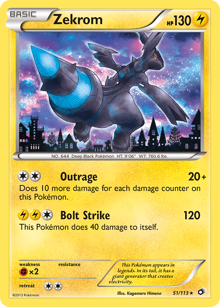 Zekrom (51/113) [Black & White: Legendary Treasures] Pokemon Single Pokémon  | Multizone: Comics And Games
