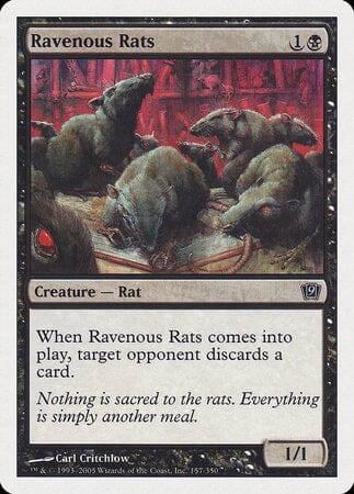 Ravenous Rats [Ninth Edition] MTG Single Magic: The Gathering  | Multizone: Comics And Games