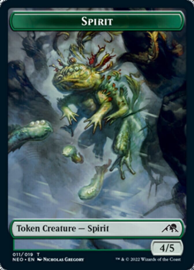 Spirit Token (011) [Kamigawa: Neon Dynasty Tokens] MTG Single Magic: The Gathering  | Multizone: Comics And Games