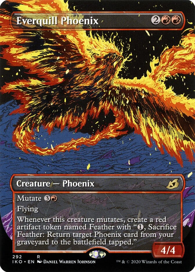 Everquill Phoenix (Showcase) [Ikoria: Lair of Behemoths] MTG Single Magic: The Gathering  | Multizone: Comics And Games