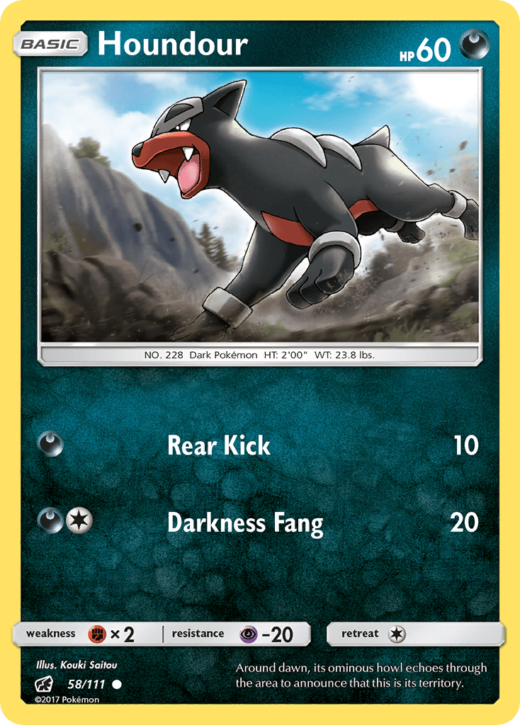 Houndour (58/111) [Sun & Moon: Crimson Invasion] Pokemon Single Pokémon  | Multizone: Comics And Games