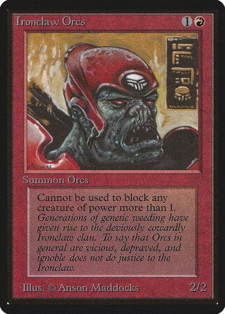 Ironclaw Orcs [Limited Edition Beta] MTG Single Magic: The Gathering  | Multizone: Comics And Games
