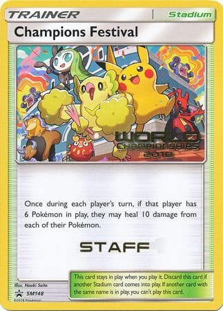 Champions Festival (SM148) (2018 Staff) [Sun & Moon: Black Star Promos] Pokemon Single Pokémon  | Multizone: Comics And Games
