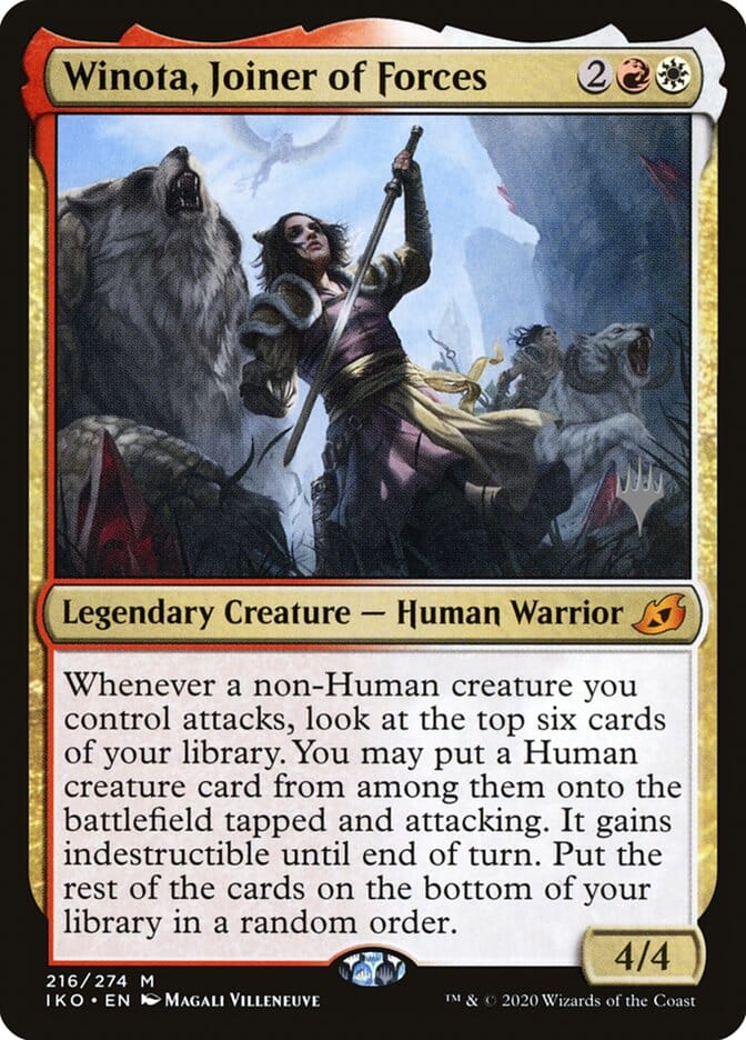 Winota, Joiner of Forces (Promo Pack) [Ikoria: Lair of Behemoths Promos] MTG Single Magic: The Gathering  | Multizone: Comics And Games