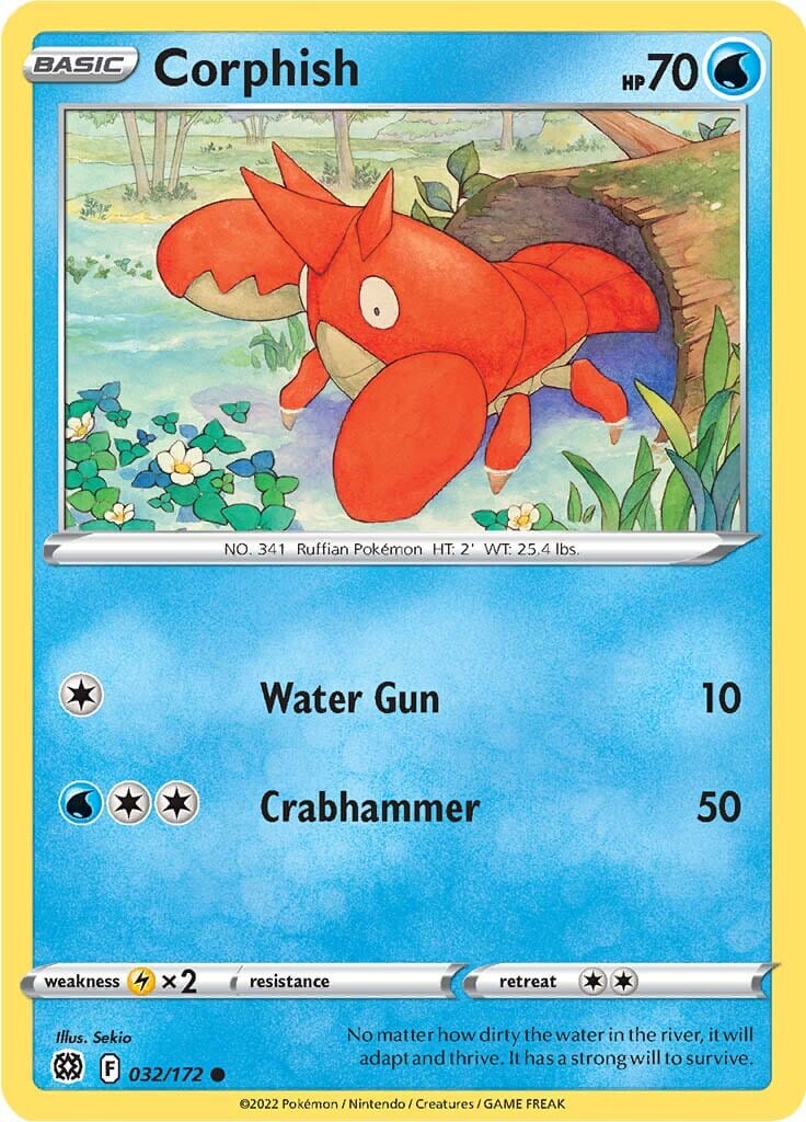 Corphish (032/172) [Sword & Shield: Brilliant Stars] Pokemon Single Pokémon  | Multizone: Comics And Games