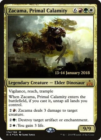 Zacama, Primal Calamity [Rivals of Ixalan Promos] MTG Single Magic: The Gathering  | Multizone: Comics And Games
