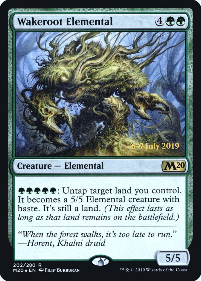 Wakeroot Elemental [Core Set 2020 Prerelease Promos] MTG Single Magic: The Gathering  | Multizone: Comics And Games