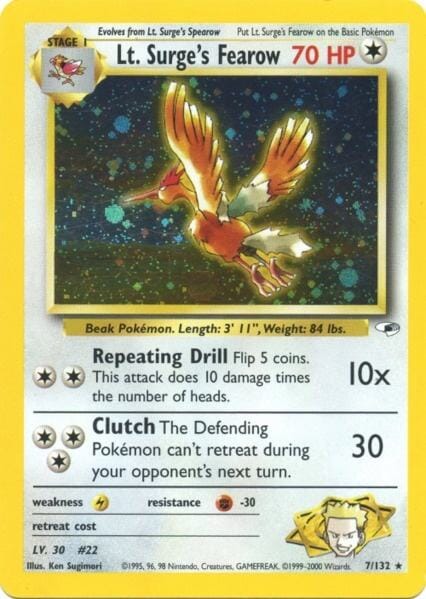 Lt. Surge's Fearow (7/132) [Gym Heroes Unlimited] Pokemon Single Pokémon  | Multizone: Comics And Games