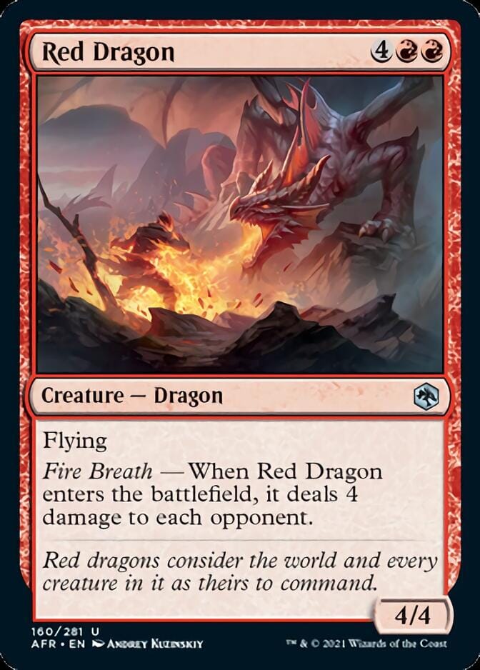 Red Dragon [Dungeons & Dragons: Adventures in the Forgotten Realms] MTG Single Magic: The Gathering  | Multizone: Comics And Games
