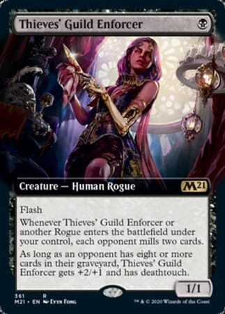 Thieves' Guild Enforcer (Extended Art) [Core Set 2021] MTG Single Magic: The Gathering  | Multizone: Comics And Games
