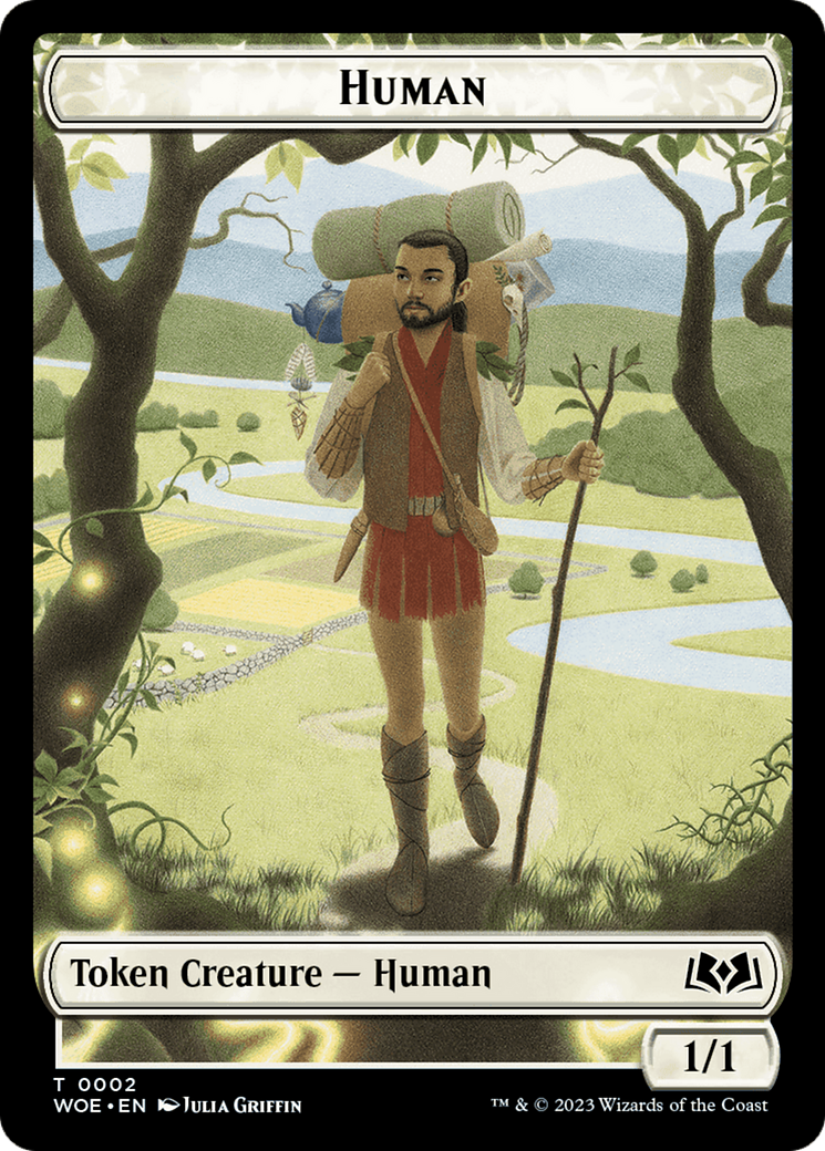 Human // Food (0010) Double-Sided Token [Wilds of Eldraine Tokens] | Multizone: Comics And Games