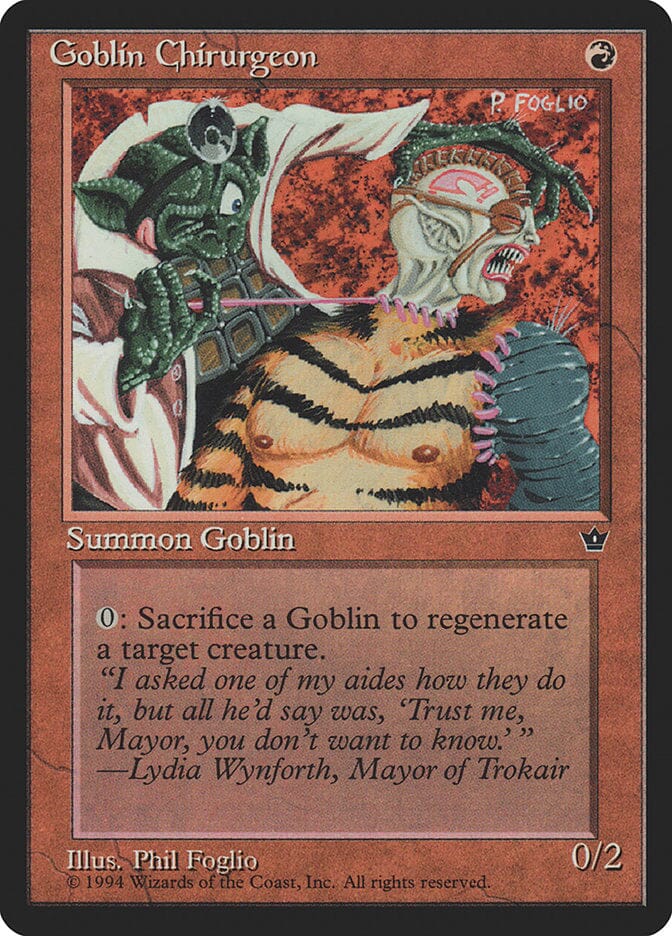 Goblin Chirurgeon (Phil Foglio) [Fallen Empires] MTG Single Magic: The Gathering  | Multizone: Comics And Games