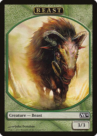 Beast Token [Magic 2014 Tokens] MTG Single Magic: The Gathering  | Multizone: Comics And Games