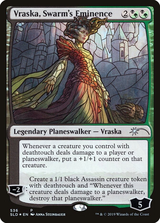 Vraska, Swarm's Eminence (Stained Glass) [Secret Lair Drop Promos] MTG Single Magic: The Gathering  | Multizone: Comics And Games