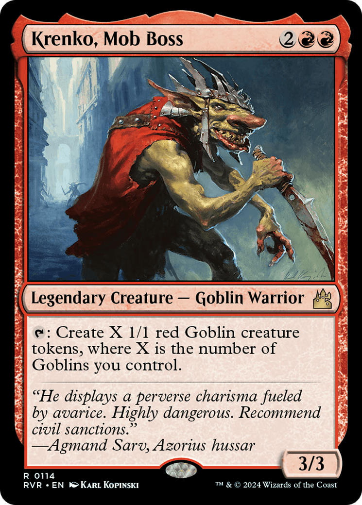 Krenko, Mob Boss [Ravnica Remastered] MTG Single Magic: The Gathering  | Multizone: Comics And Games