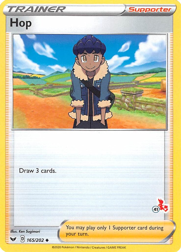 Hop (165/202) (Cinderace Stamp #41) [Battle Academy 2022] Pokemon Single Pokémon  | Multizone: Comics And Games
