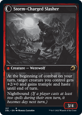 Reckless Stormseeker // Storm-Charged Slasher [Innistrad: Double Feature] MTG Single Magic: The Gathering  | Multizone: Comics And Games