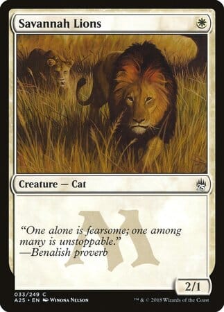 Savannah Lions [Masters 25] MTG Single Magic: The Gathering  | Multizone: Comics And Games