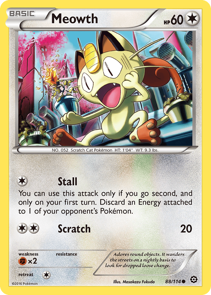 Meowth (88/114) [XY: Steam Siege] Pokemon Single Pokémon  | Multizone: Comics And Games