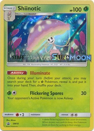 Shiinotic (SM10) (Staff Prerelease Promo) [Sun & Moon: Black Star Promos] Pokemon Single Pokémon  | Multizone: Comics And Games