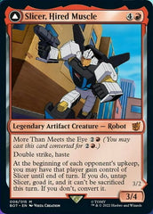 Slicer, Hired Muscle // Slicer, High-Speed Antagonist [Universes Beyond: Transformers] MTG Single Magic: The Gathering  | Multizone: Comics And Games
