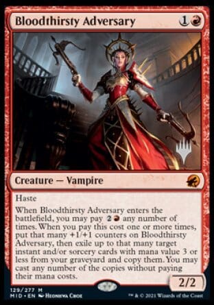 Bloodthirsty Adversary (Promo Pack) [Innistrad: Midnight Hunt Promos] MTG Single Magic: The Gathering  | Multizone: Comics And Games
