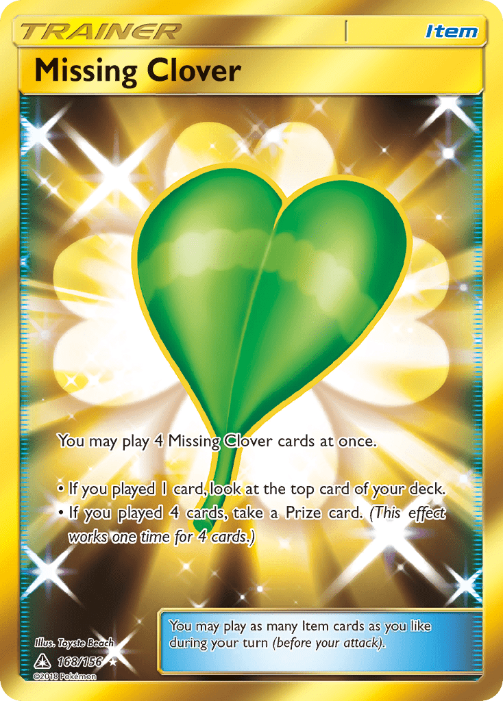Missing Clover (168/156) [Sun & Moon: Ultra Prism] Pokemon Single Pokémon  | Multizone: Comics And Games