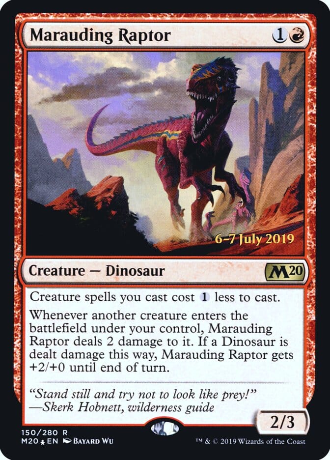 Marauding Raptor [Core Set 2020 Prerelease Promos] MTG Single Magic: The Gathering  | Multizone: Comics And Games