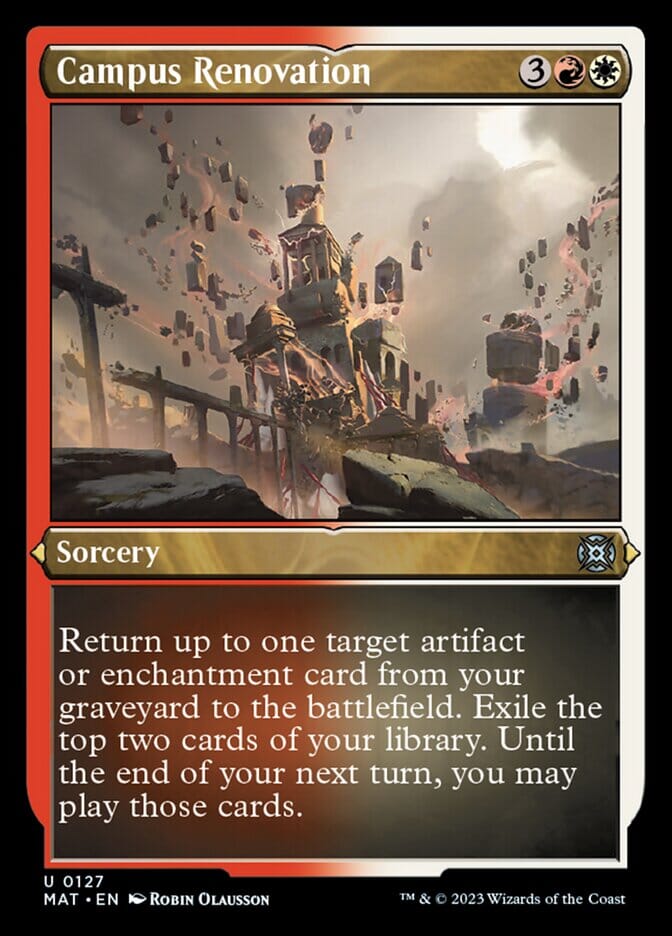 Campus Renovation (Foil Etched) [March of the Machine: The Aftermath] MTG Single Magic: The Gathering  | Multizone: Comics And Games