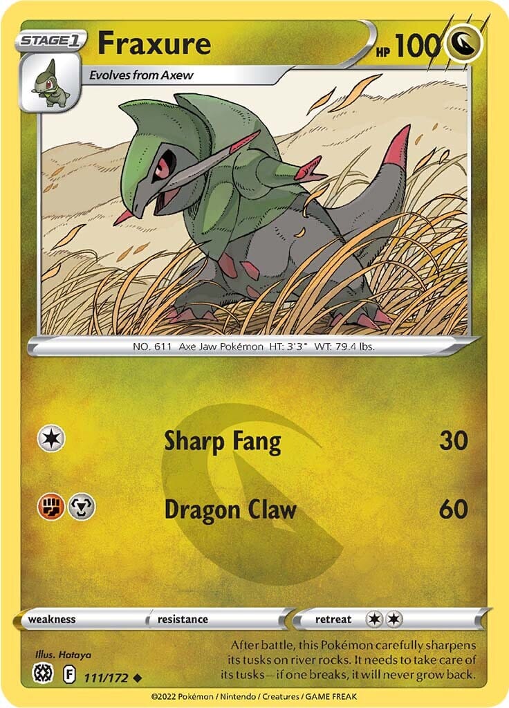 Fraxure (111/172) [Sword & Shield: Brilliant Stars] Pokemon Single Pokémon  | Multizone: Comics And Games